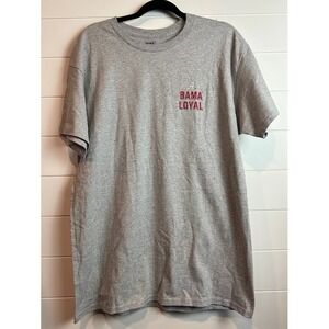 Alabama Crimson Tide T Shirt Weezabi Game Dogs Bama Loyal‎ Gray Large
